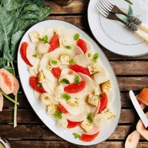 A plate of Kohlrabi Salad