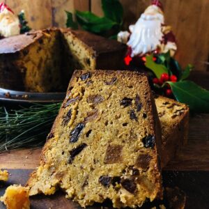 A slice of Christmas Cake. 