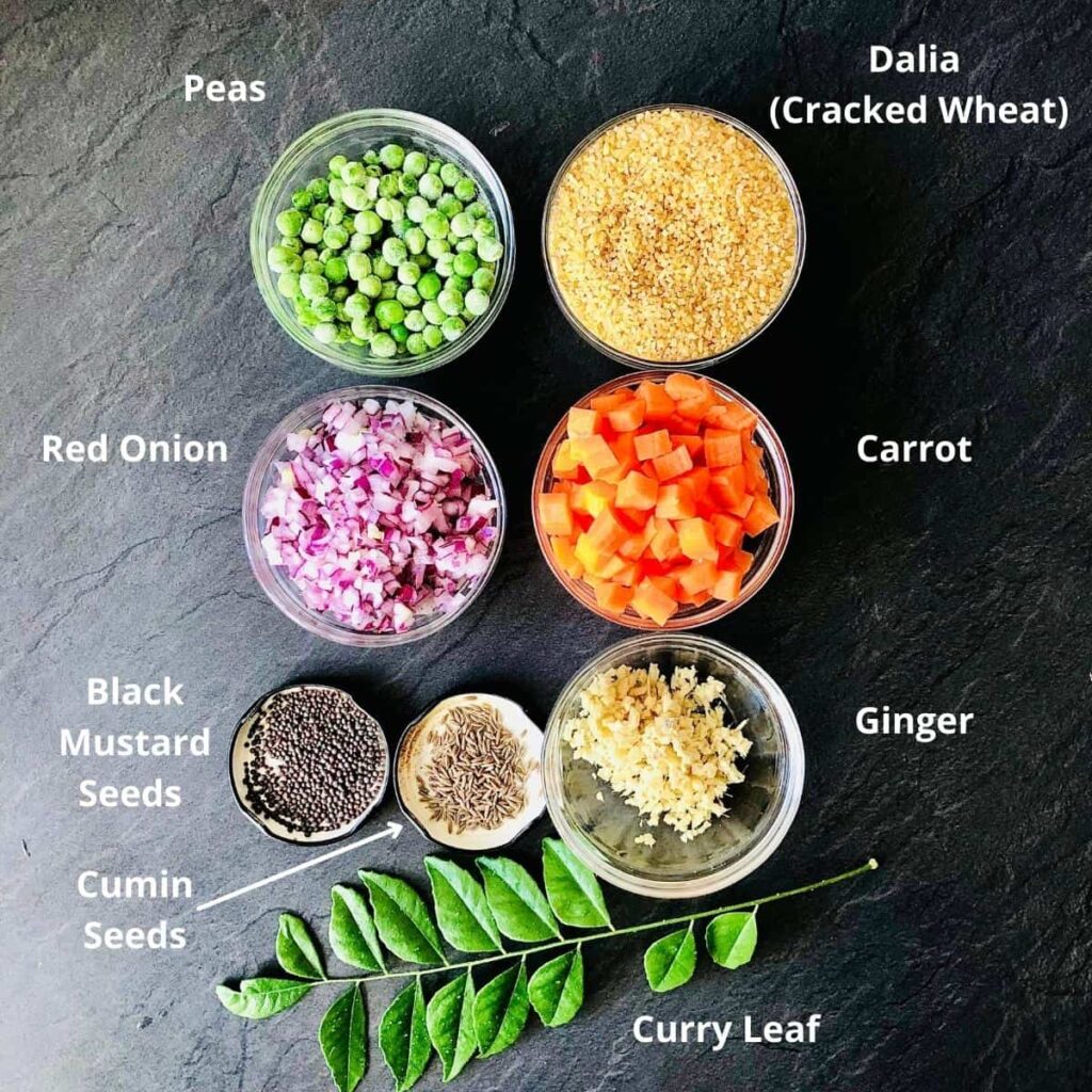 Dalia upma ingredients