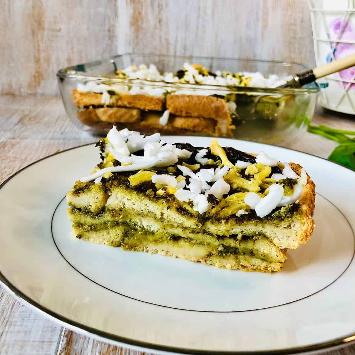 Bread & Butter Pudding with Feta & Pesto Kitchen and Other Stories